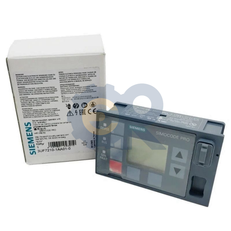 SIEMENS Bedienbaustein IP54 7Anz 1Disp 3UF7210-1AA01-0 4Tast ontm